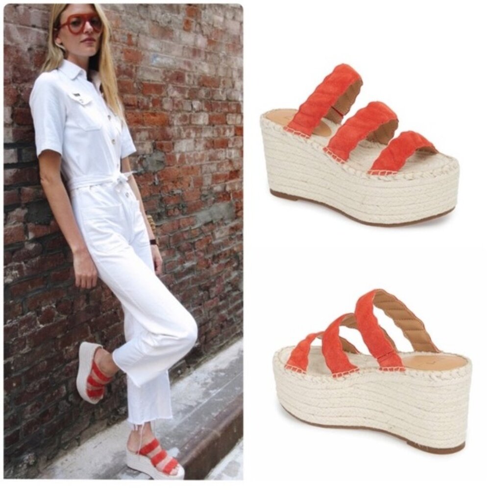 Marc Fisher‎ Rosie Espadrille Casual Spring Summer Chic Platform Sandals